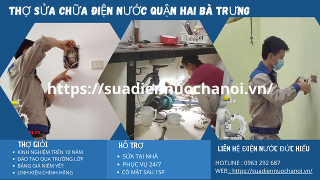 Kubet chuyên sửa chữa điện nước quận Hai Bà Trưng