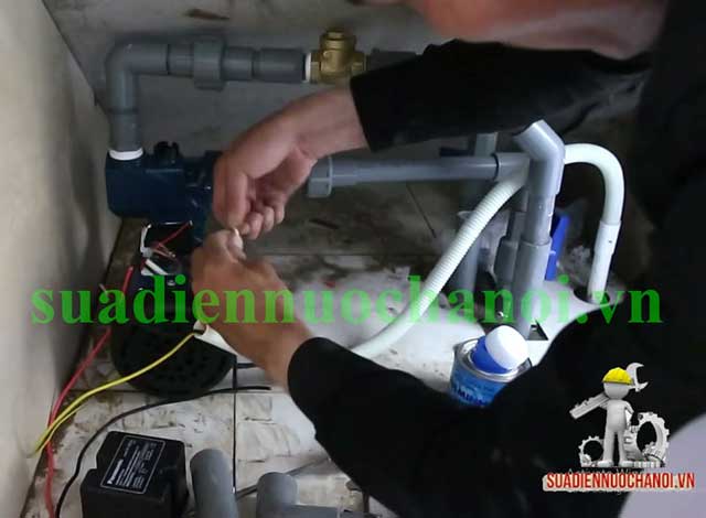 Bước 8 lắp đặt máy bơm nước gia đình