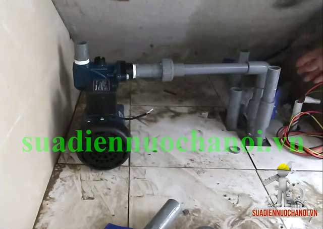 Bước 6 lắp đặt máy bơm nước gia đình