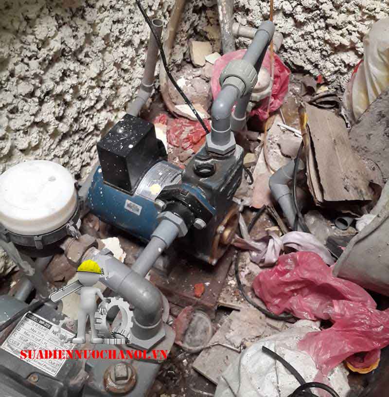 Sửa máy bơm nhà anh Phong 15 Đại Cồ Việt Hai Bà Trưng Hà Nội