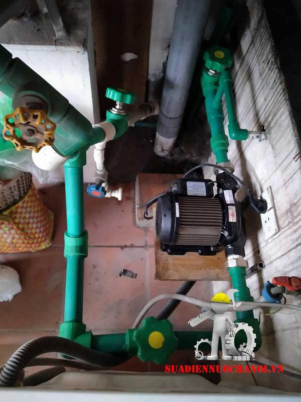 Lắp máy bơm tăng áp 16/8 Hoa Lư ,Hai Bà Trưng